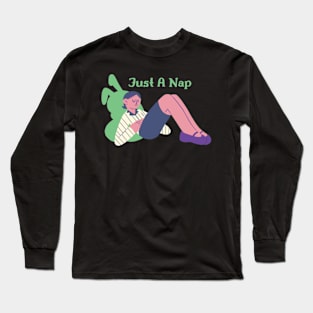 most likely to take a nap Sticker Long Sleeve T-Shirt